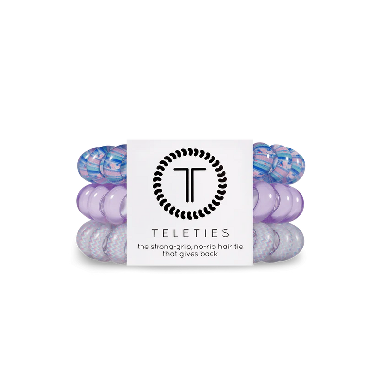 TELETIES HAIR TIE LARGE - ORCHID OASIS