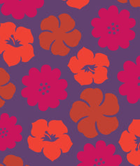 TAG ALOHA CO - ALOALO PAREO PURPLE WITH HAWAIIAN AIRLINES