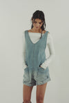 FREE PEOPLE HIGH ROLLER SHORTALL - BRIGHT EYES 9905