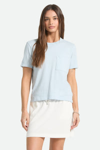 BRIXTON CAREFREE ORGANIC GD PERFECT TEE - BLUE AURA