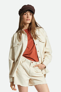 BRIXTON BOWERY BOYFRIEND OVERSHIRT - NATURAL