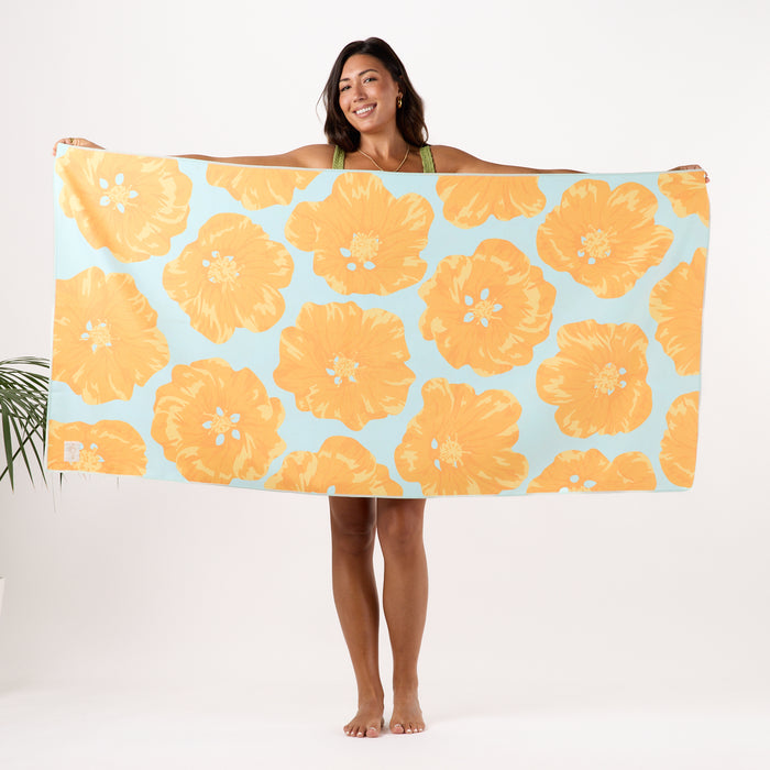 ALOHA COLLECTION QUICK DRY TOWEL / PUA ILIMA / GOLDEN
