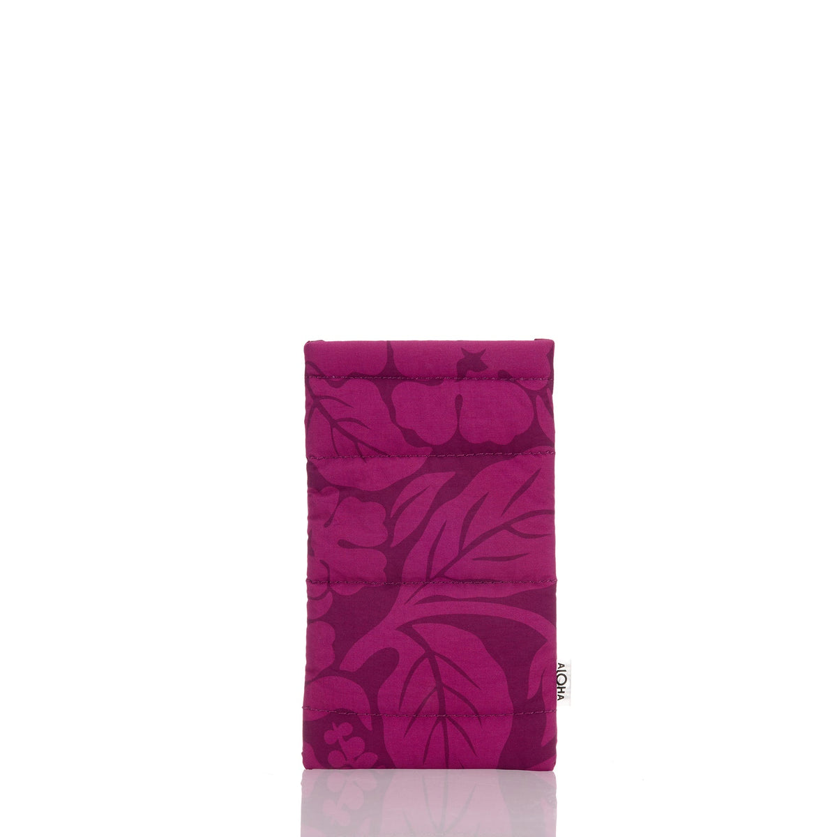 ALOHA COLLECTION QUILTED GLASS CASE / HEIPUA / PLUM