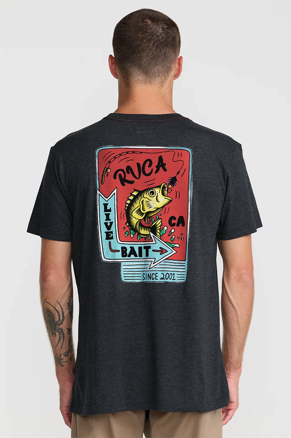 RVCA LIVE BAIT SHORT SLEEVE - BLK