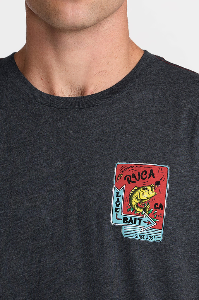 RVCA LIVE BAIT SHORT SLEEVE - BLK