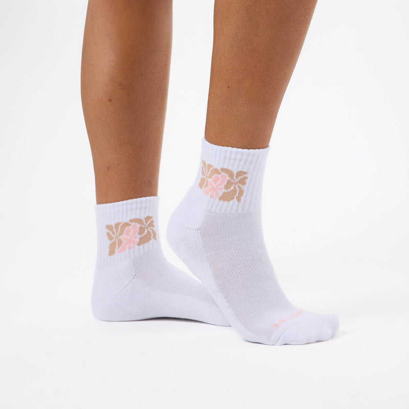ALOHA COLLECTION SHORTIE SOCK / WAVY / TAN