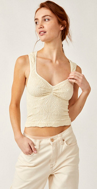 FREE PEOPLE LOVE LETTER SWEETHEART CA - IVORY 196