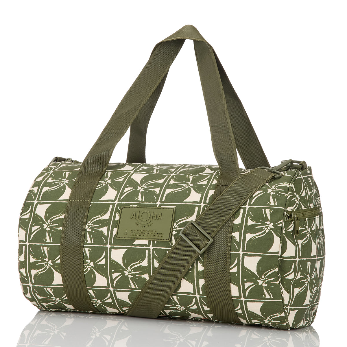 ALOHA COLLECTION SPORTY DUFFLE / LATTICE / OLIVE