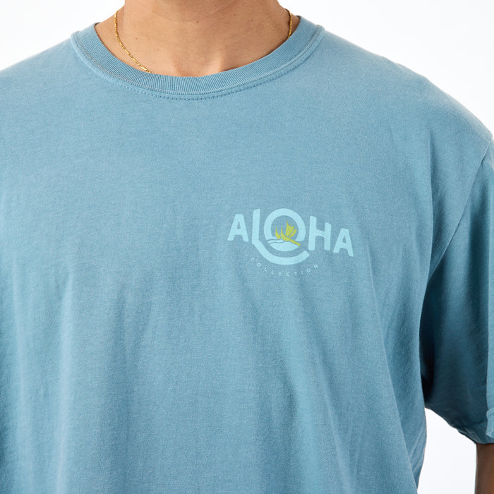 ALOHA COLLECTION TEE / HOKULEA / ICE BLUE
