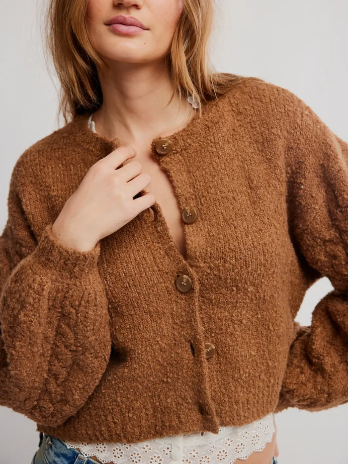 FREE PEOPLE INTIMATELY THISTLE CARDI - MACADAMIA 8211