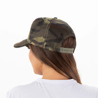 ALOHA COLLECTION TRUCKER HAT / BLACK/CAMO