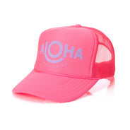 ALOHA COLLECTION TRUCKER HAT / ALOHA / NEON PINK LAVENDE