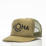 ALOHA COLLECTION TRUCKER HAT / KHAKI GREEN