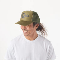 ALOHA COLLECTION TRUCKER HAT / KHAKI GREEN