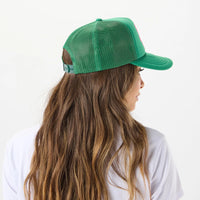 ALOHA COLLECTION TRUCKER HAT / MELIA / KELLY GREEN