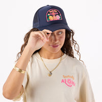 ALOHA COLLECTION TRUCKER HAT / HAWAIIAN SUN SUMMERTIME / NAVY