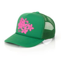 ALOHA COLLECTION TRUCKER HAT / MELIA / KELLY GREEN