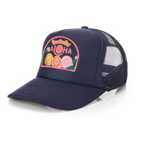 ALOHA COLLECTION TRUCKER HAT / HAWAIIAN SUN SUMMERTIME / NAVY