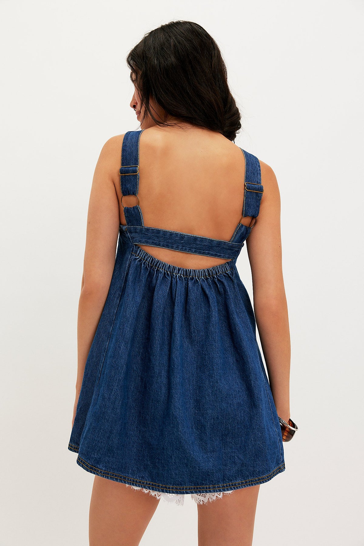 FREE PEOPLE KATIE DENIM TUNIC - DEEP WASH 9627
