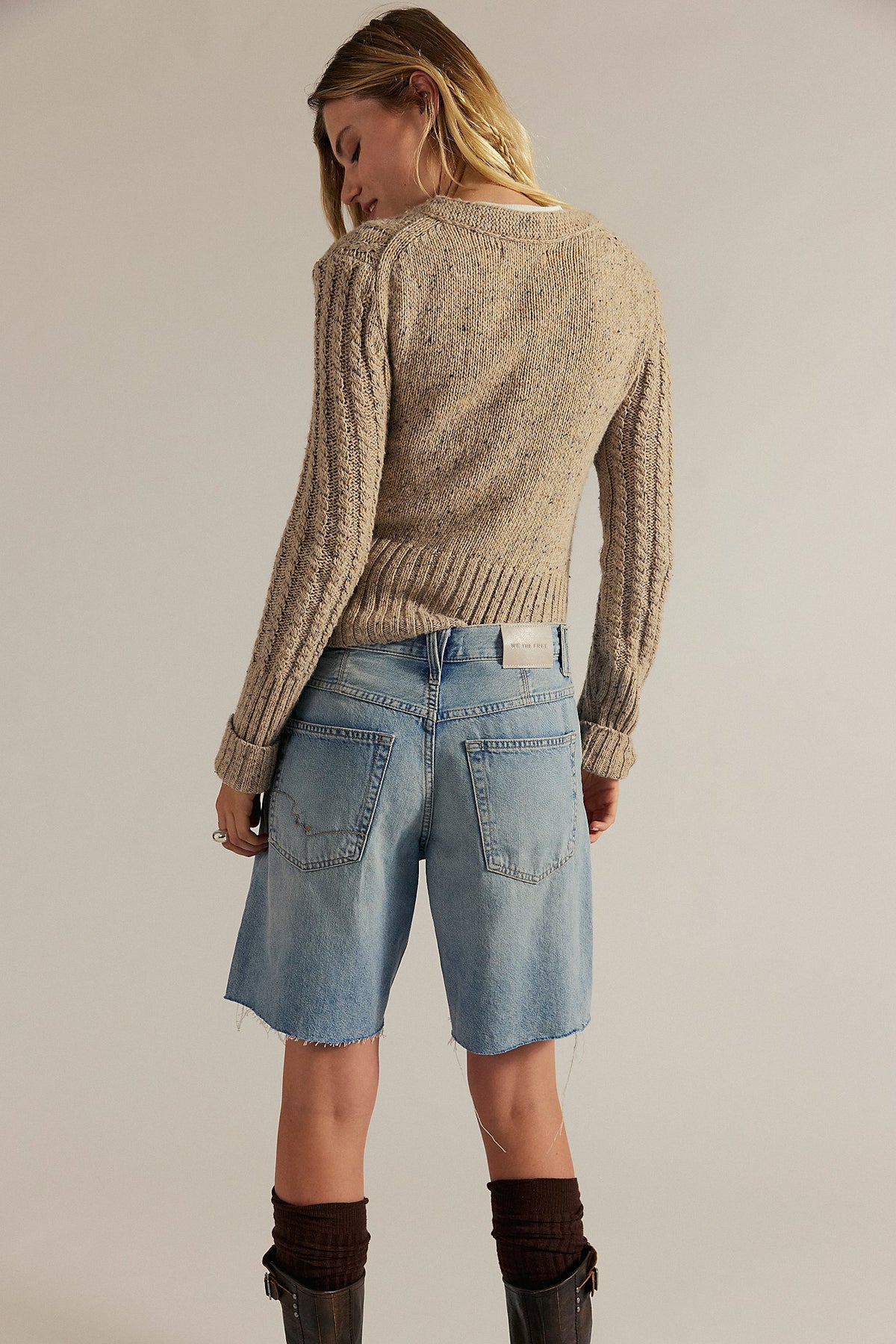 FREE PEOPLE WE THE FREE MONTANA SHORTS - COWGILR BLUES RAW HEM 1837