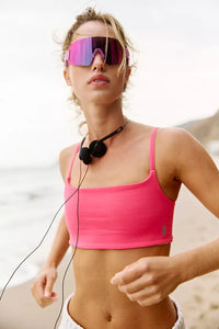 FREE PEOPLE FP MOVEMENT TIGHTEN UP REVERSIBLE BRA -HOT PINK COMBO 172T
