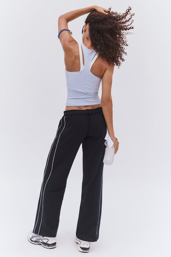 FREE PEOPLE FP MOVEMENT DOWN LOW TRACK PANTS - BLACK COMBO 5691