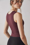 FREE PEOPLE INTIMATELY CLEAN LINES MUSCLE CAMI - CHOCOLATE MERLOT 1686