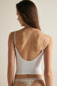 FREE PEOPLE SKINNY STRAP CAMI - CLEAN IVORY P15G