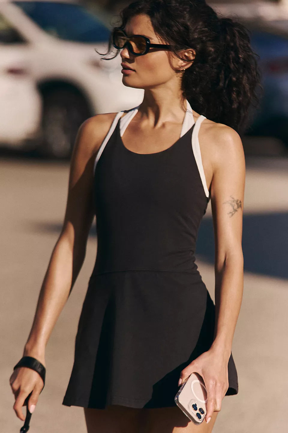 FREE PEOPLE HOT SHOT SKORTSIE - BLACK 7896