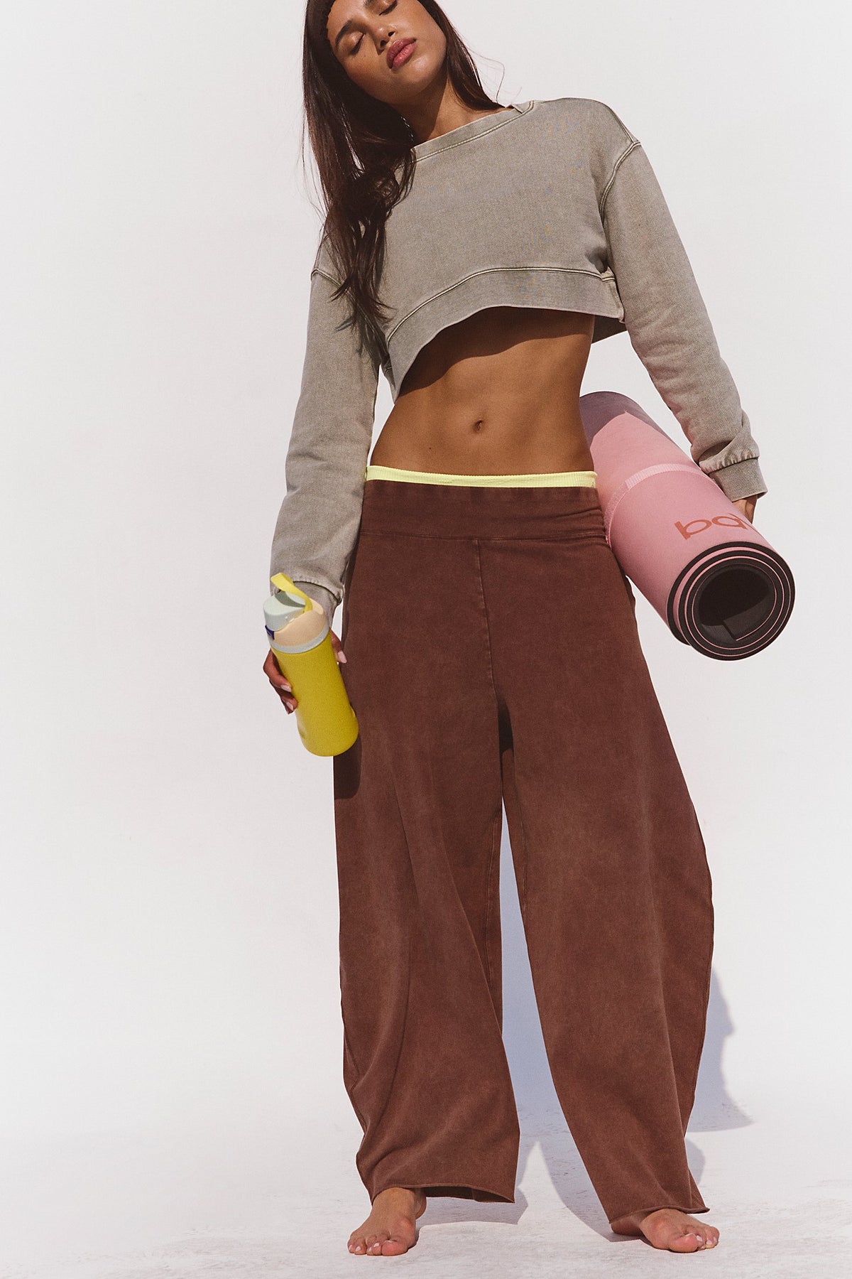 FREE PEOPLE MOVEMENT HOT SHOT EASY PANTS - COCOA 5198