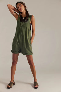 FREE PEOPLE WE THE FREE JUDE SHORTALLS - VERDANT 8178