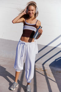 FREE PEOPLE ALL CLEAR COASTLINE STRIPE CAMI - CHOCOLATE COMBO 3494