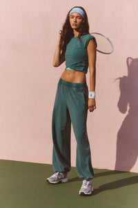 FREE PEOPLE HOT SHOT CROSSOVER SET - EVERGREEN 1907