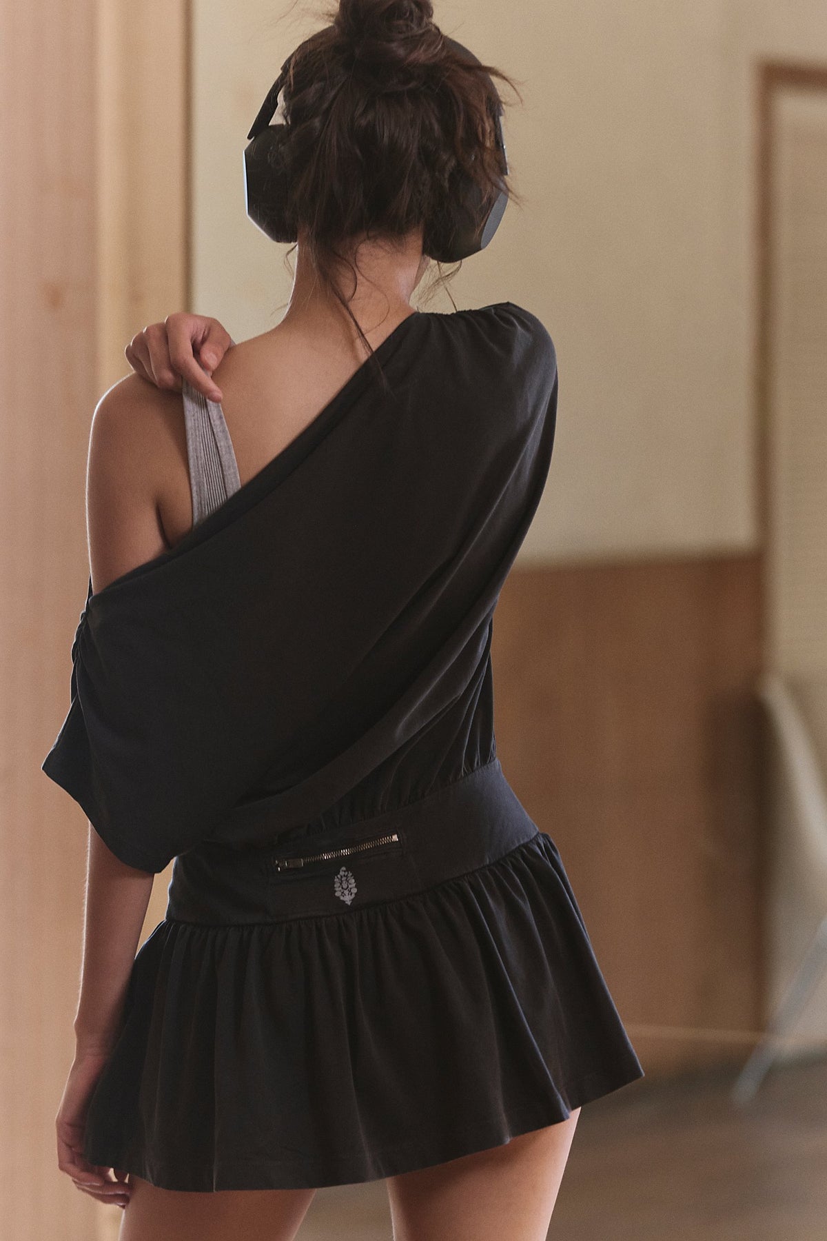 FREE PEOPLE MOVEMENT HOT SHOT CITY DRESS - BLACK 7689