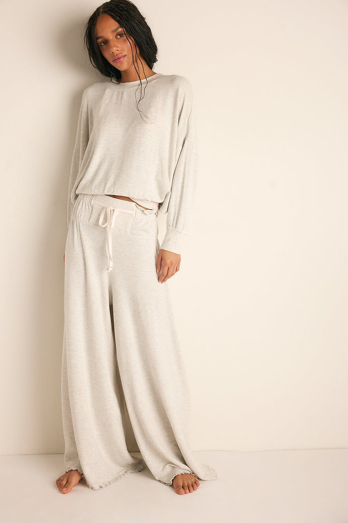 FREE PEOPLE INTIMATELY DREAM STATE PANTS - HEATHER GREY 6813