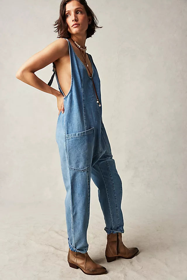 FREE PEOPLE WE THE FREE HIGH ROLLER JUMPSUIT - KANSAS 3995