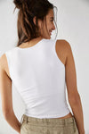 FREE PEOPLE INTIMATELY CLEAN LINES MUSCLE CAMI - WHITE 1686