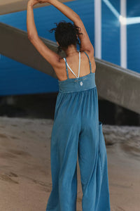 FREE PEOPLE MOVEMENT HOT SHOT STRAPPY ONESIE 2 - RIPTIDE 4582