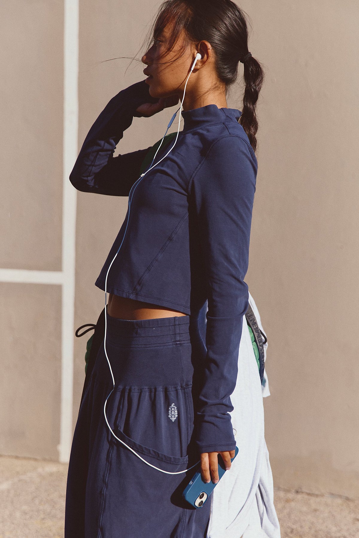 FREE PEOPLE UP IN THE AIR SET - MIDNIGHT NAVY 6005