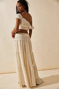 FREE PEOPLE IN PARADISE WIDE LEG PANTS - ECRU 1103