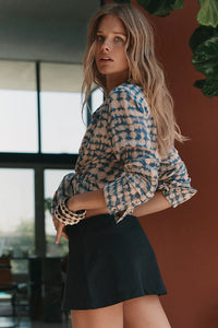 FREE PEOPLE MY LITTLE MICRO MINI SKIRT - BLACK 4329
