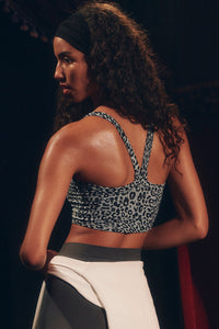 FREE PEOPLE ALL CLEAR LEOPARD CAMI - ICE GREY 0807