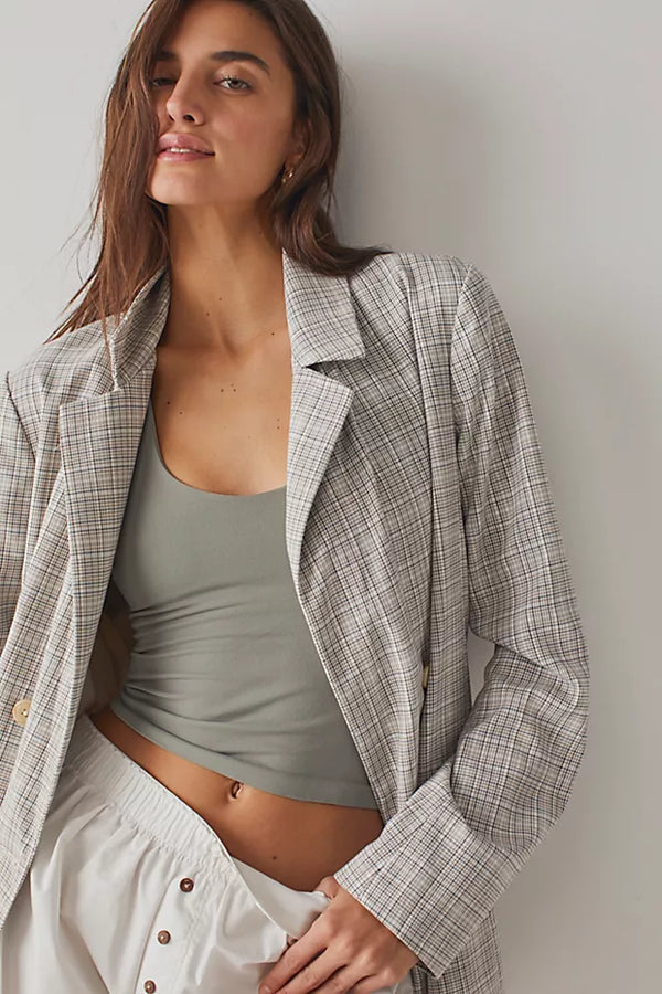 FREE PEOPLE INTIMATELY CLEAN LINES MUSCLE CAMI - ICEBERG GREEN 1686