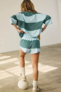 FREE PEOPLE FP MOVEMENT RETRO RUGBY SET - HERITAGE GREEN 5071