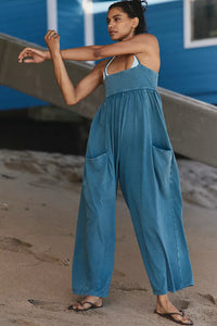 FREE PEOPLE MOVEMENT HOT SHOT STRAPPY ONESIE 2 - RIPTIDE 4582