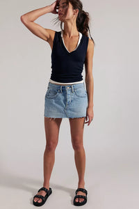 FREE PEOPLE WE THE FREE LAINEY LOW RISE MINI SKIRT - ITS ALL RIGHT 6679