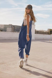 FREE PEOPLE MOVEMENT HOT SHOT ONESIE - BLUE INDIGO 9677