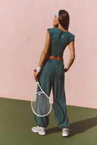 FREE PEOPLE HOT SHOT CROSSOVER SET - EVERGREEN 1907