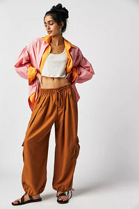 FREE PEOPLE PALASH SOLID CARGO PANTS - GOLDENROD 7780