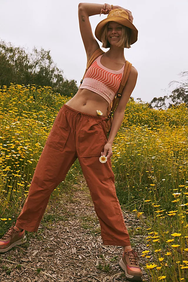 FREE PEOPLE MOVEMENT FLY BY NIGHT PANTS - RED EARTH 4282